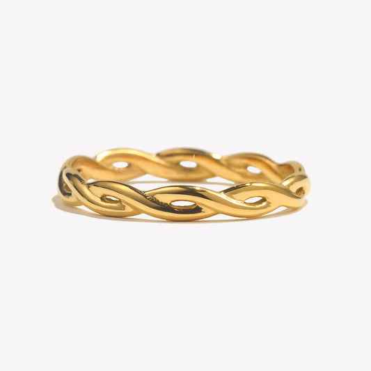Bague fine tressée pour femme
