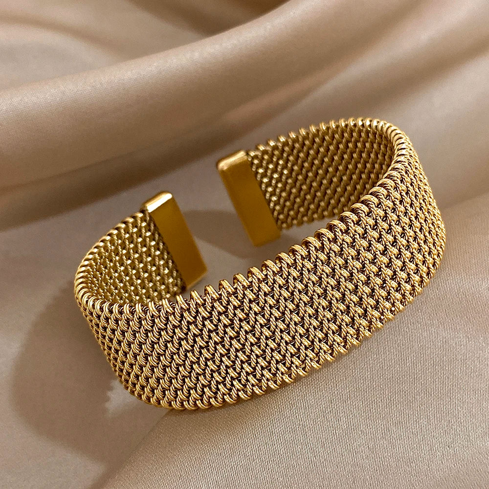 Bracelet manchette tressé