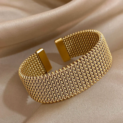 Bracelet manchette tressé