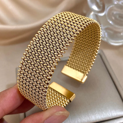 Bracelet manchette tressé