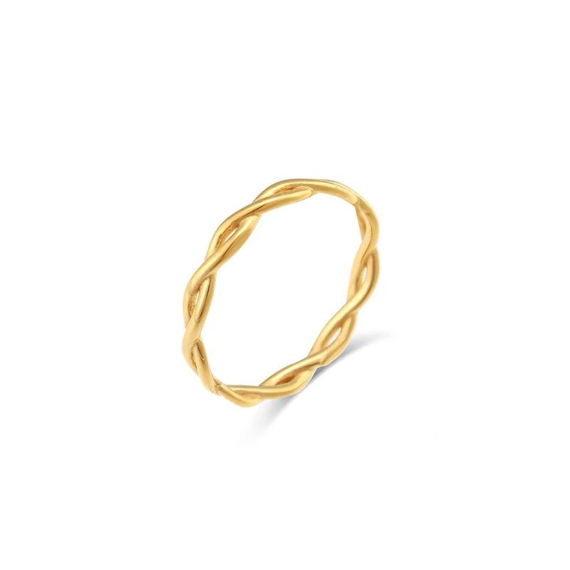 Bague fine tressée pour femme