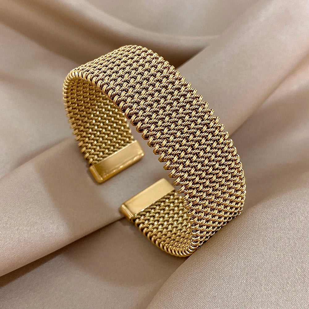 Bracelet manchette tressé