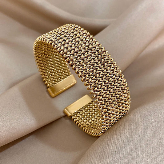 Bracelet manchette tressé