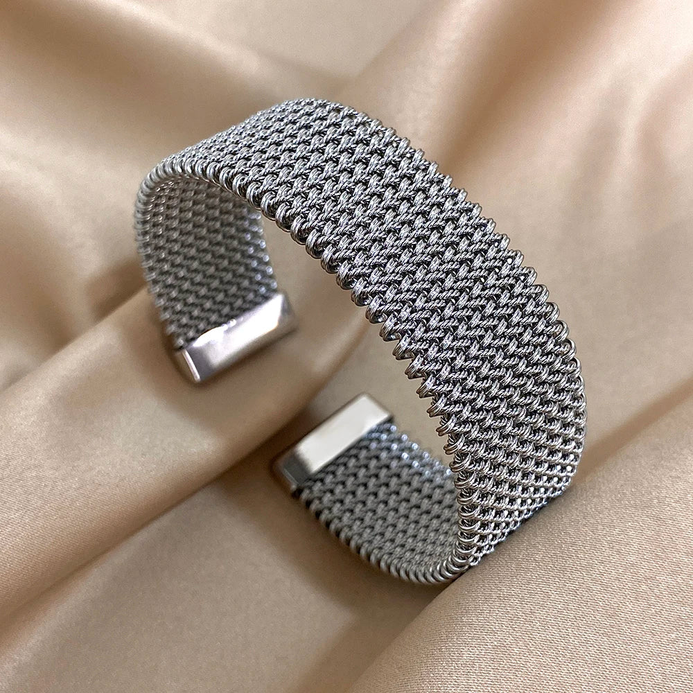 Bracelet manchette tressé