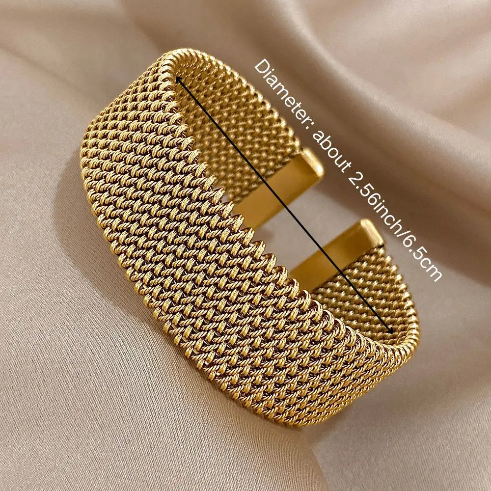 Bracelet manchette tressé