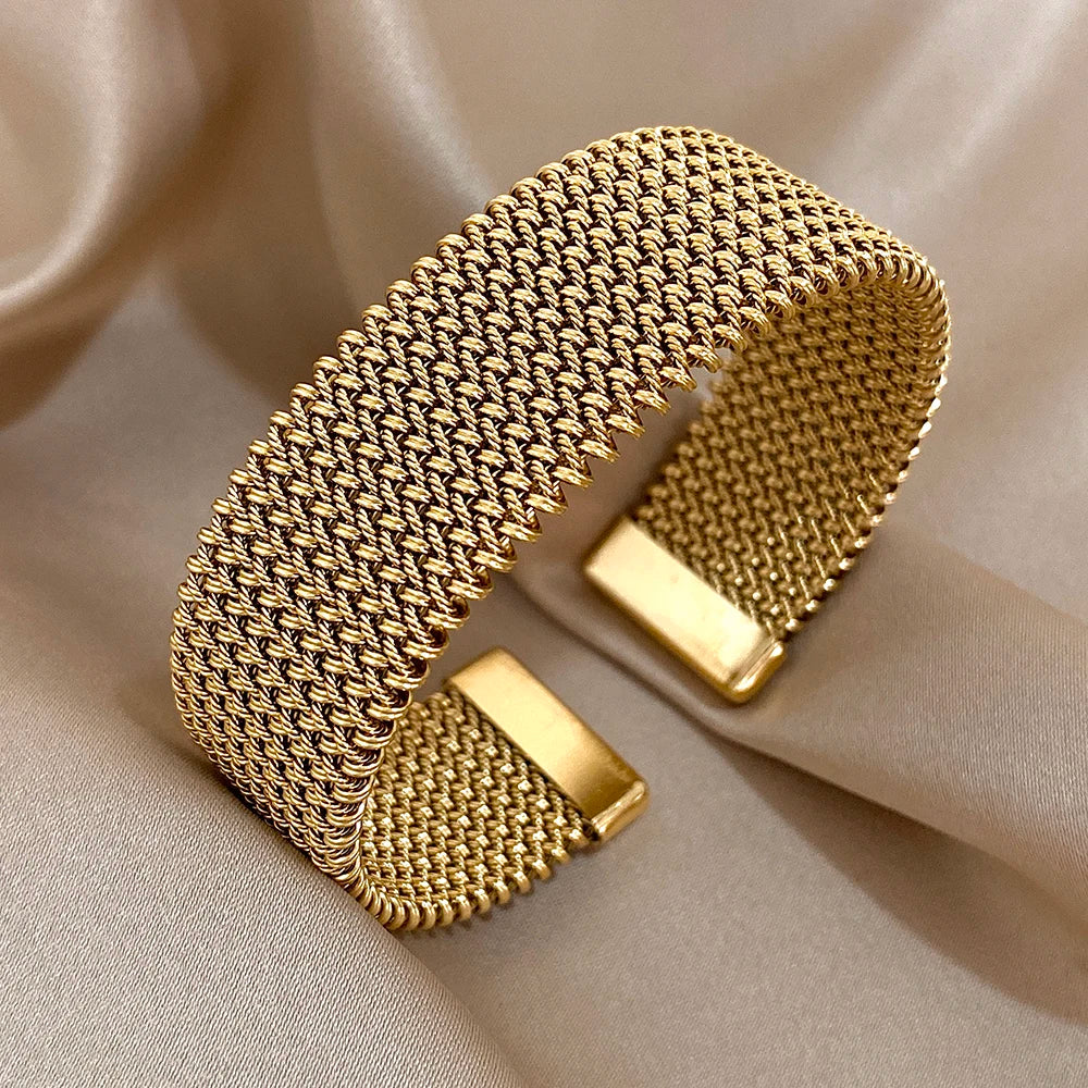 Bracelet manchette tressé