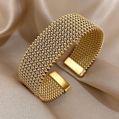 Bracelet manchette tressé